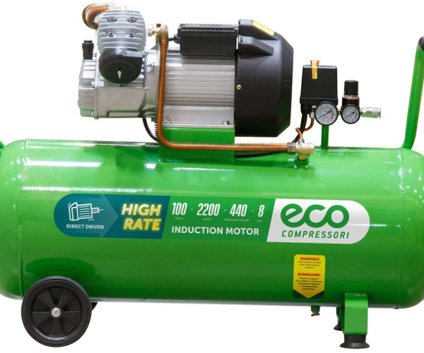 Компрессор ECO AE-1005-3 (440 л/мин, 8 атм,  ресив. 100 л)